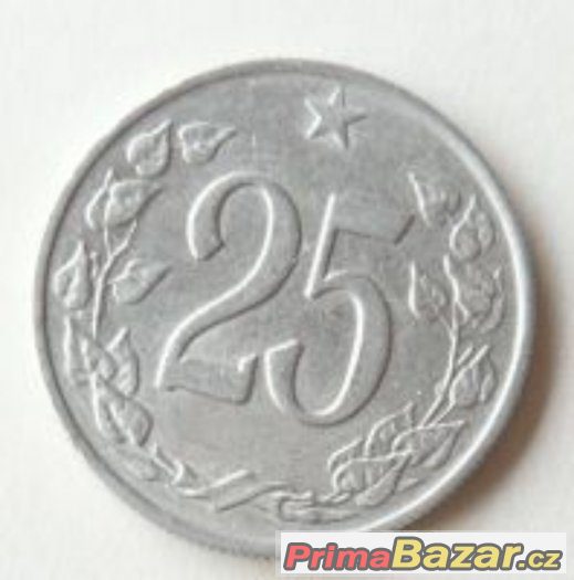 mince 25 Haléřů – 1962  - vzácný kus