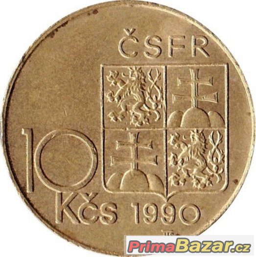 10 Korun (Tomas Garyk Masaryk - M•R) - 1990