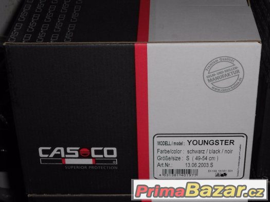 Casco youngster Schwarz/black/noir 49-54 cm velikost S NOVÁ Casco youngster Schwarz/black/noir 49-54 cm velikost S NOVÁ