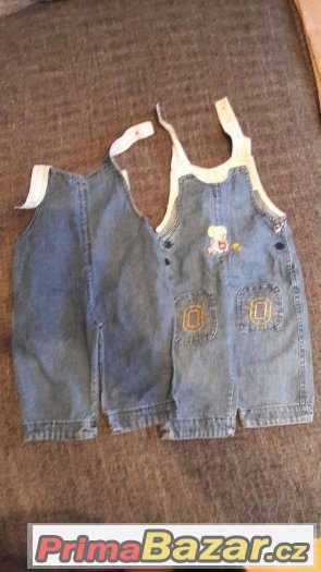 Dětské džínové kalhoty 2x vel. cca 1-1,5r