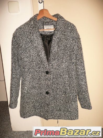 Luxusní oversized kabát kabátek, vlněný kabát, svetřík, šedý Luxusní oversized kabát kabátek, vlněný kabát, svetřík, šedý