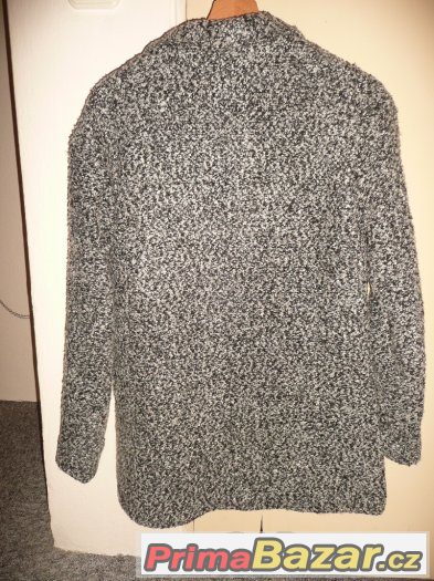 Luxusní oversized kabát kabátek, vlněný kabát, svetřík, šedý Luxusní oversized kabát kabátek, vlněný kabát, svetřík, šedý
