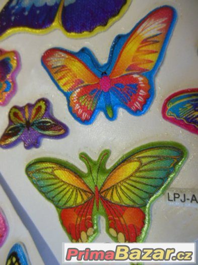 Krásné plastické samolepky s motýli -1 arch-10,-Kč-DEKORACE