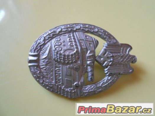 Tankový odznak panzerkampfabzeichen, stříbro - origoš Tankový odznak panzerkampfabzeichen, stříbro - origoš