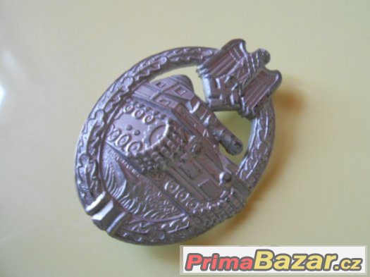 Tankový odznak panzerkampfabzeichen, stříbro - origoš Tankový odznak panzerkampfabzeichen, stříbro - origoš