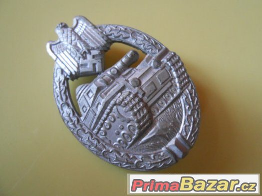 Tankový odznak panzerkampfabzeichen, stříbro - origoš Tankový odznak panzerkampfabzeichen, stříbro - origoš