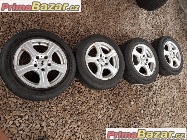 sada alu kola Hyundai 5x114.3 6.5jx15 et40 pneu Champiro gt 185/65 r15 88t zet 10 60% vzorek cena:4990