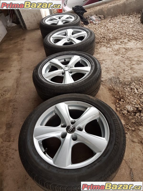 sada alu kola Audi s pneu Bridgestone 5x112 7.5jx17 et40