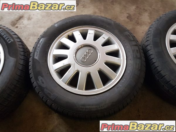 sada alu kola Audi s pneu letni 8L0601025 5x100 6jx15 et38