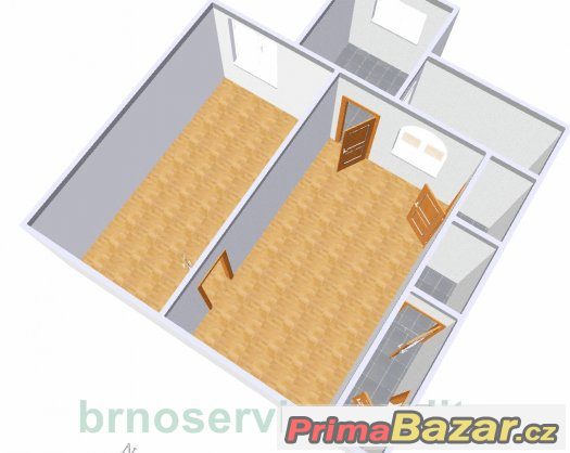 Pronájem bytu 2+1/2 bedroom flat to rent 44 m2 Brno-center