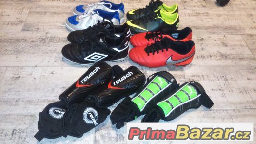 Dětské kopačky NIKE, HUMMEL, UMBRO, vel. 32,33,34EU,chrániče