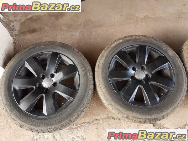 sada alu kola Audi s pneu Champiro černý lak 4F0601025AN 5x112 7jx16 et42