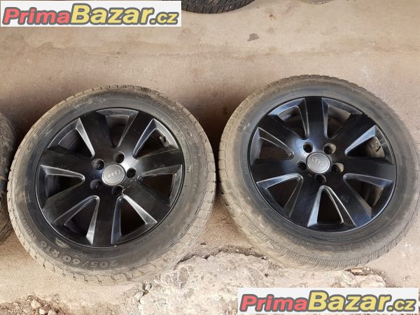 sada alu kola Audi s pneu Champiro černý lak 4F0601025AN 5x112 7jx16 et42