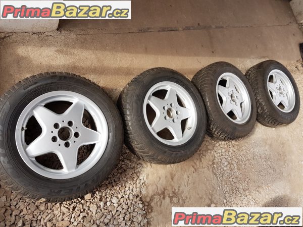 sada alu kola Mercedes rial s pneu Dunlop 5x112 7.5jx16 et35