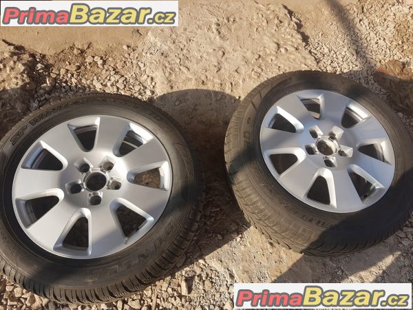 sada alu kola Audi VW s pneu Dunlop 4L0601025af 5x130 7.5jx18 et53