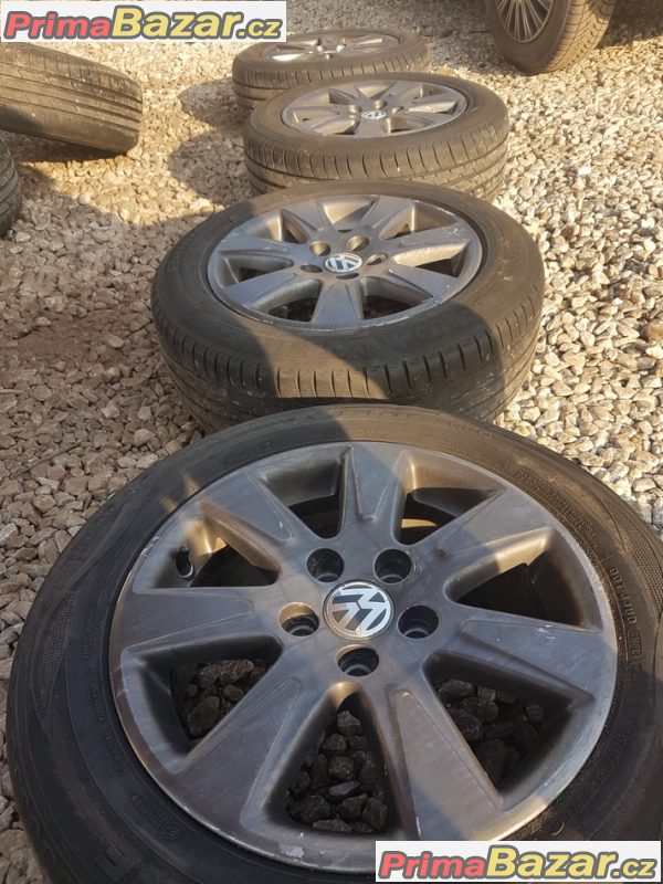 alu kola sada Volkswagen s pneu letni 3C0601025AE 5x112 7jx16 et45