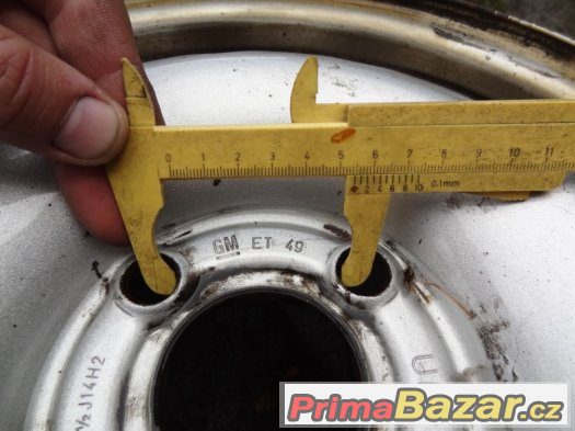 4 plechové disky kol 5 ½ J x 14 Opel, Hyundai aj. – fotografie 4