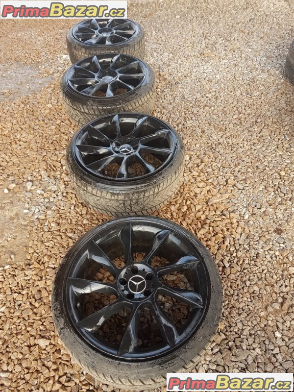 sada alu kola Mercedes Audi se zanovni pneu dot3916 Černý lak  5x112 2x 9jx20 et35