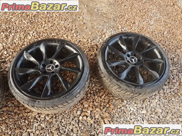 sada alu kola Mercedes Audi se zanovni pneu dot3916 Černý lak  5x112 2x 9jx20 et35