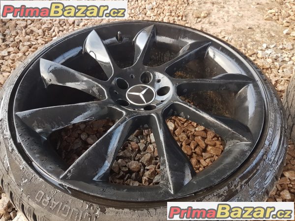 sada alu kola Mercedes Audi se zanovni pneu dot3916 Černý lak  5x112 2x 9jx20 et35