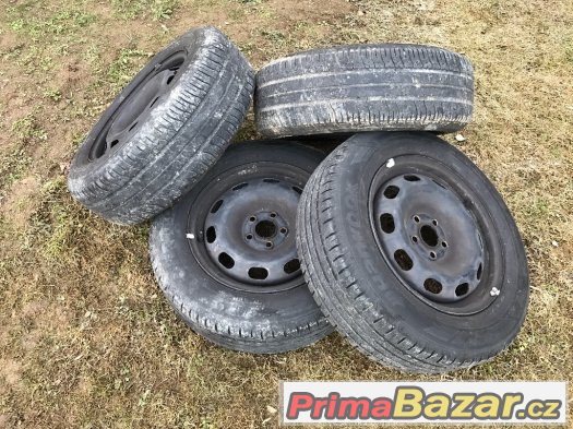 Pneu a plechové disky 5x100 195/65/15 dunlop + hankook