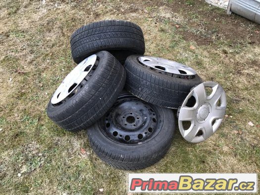 Zimní pneu s plechovými disky 5x100 Barum polaris 195/50/15