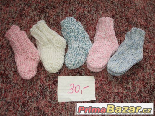 Dětské ručně pletené ponožky