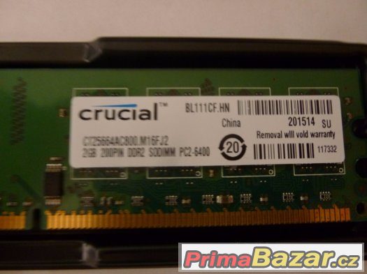 RAM DDR2 - 2GB 800 MHZ moduly pro INTEL/AMD