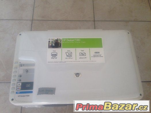 Tiskárna HP DeskJet F380 bez náplní