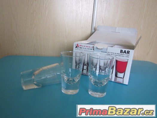 Sklenice Bar na likér 110ml +Skleničky panák 25ml