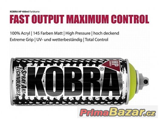 Akrylické spreje Kobra HP 400ml, NOVÉ