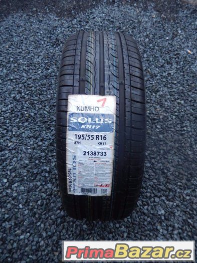 4x nové letní Kumho Solus KH17 195/55/16 87H