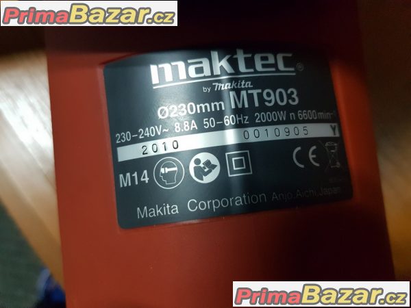 nová , nepoužitá velká úhlová bruska Maktec MT903