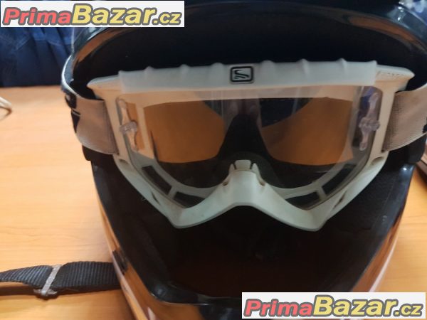 přilba crossová na motorku Nitro s brýlema velikost L 600 1350 g