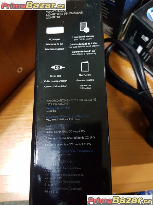 nový nepoužitý nabíječka adaptér na HP mini 40W AC