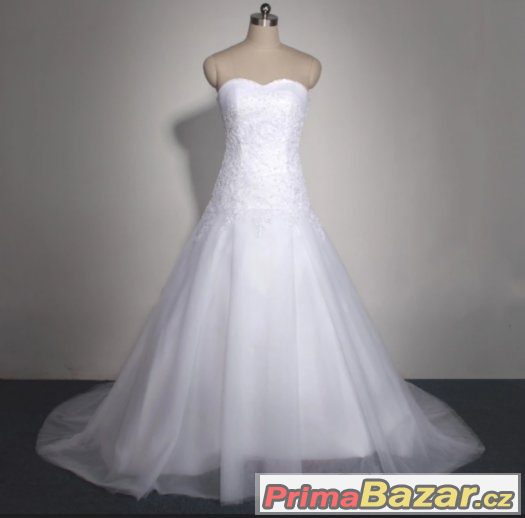 nové bílé svatební šaty vel.38-40