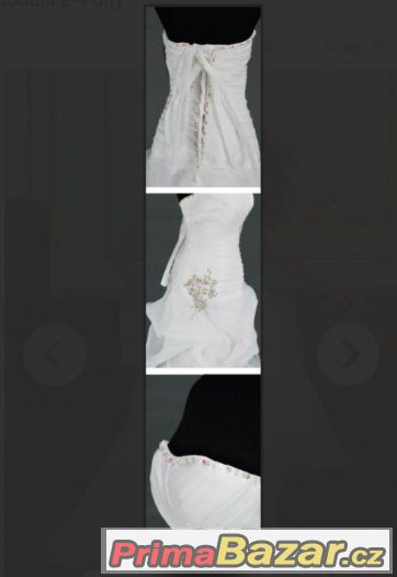 nové bílé šaty s kratším předním dílem M