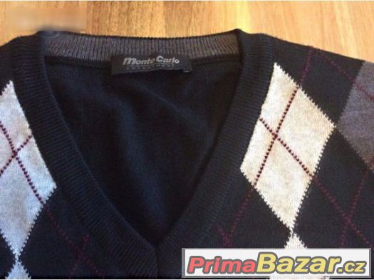 uxusní svetr (pulover), merino vlna -  vel. XL/54