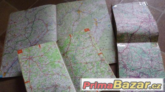 Stará vojenská automapa, autoatlas... mapa Retro