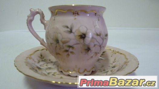 šapo růžový porcelán Schlaggenwald Horní Slavkov