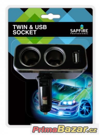 Rozdvojka do otvoru zapalovače s USB konektorem SCH-0431