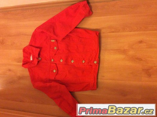 červená džínová bunda ADAMS