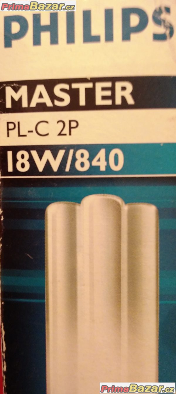 2 ks Úsporné kompaktní zářivky Philips Master PL-C 18W 840 2P.
