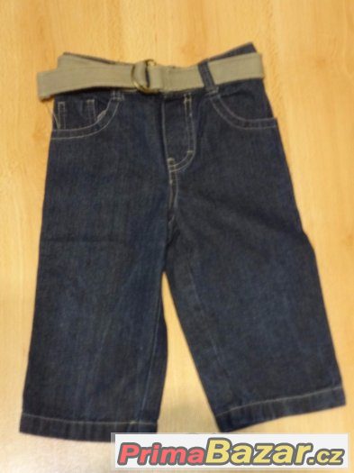 Kalhoty riflové,vel. 86 a 98 (1-2 a 3-4 roky)