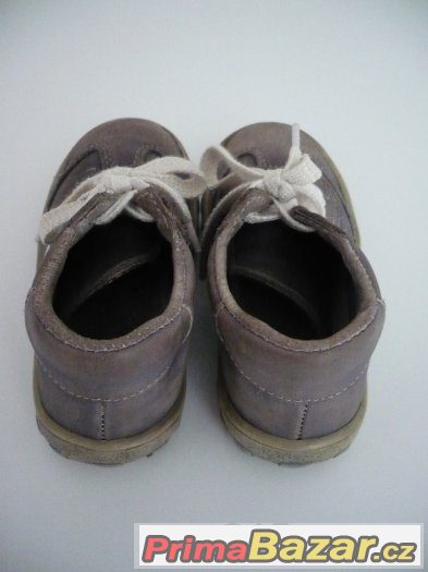 Dětské kožené kotníčkové boty Jonap vel.24 klučičí s bagrem