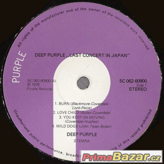 Deep Purple ‎– Last Concert In Japan 1978 + DALSI LP