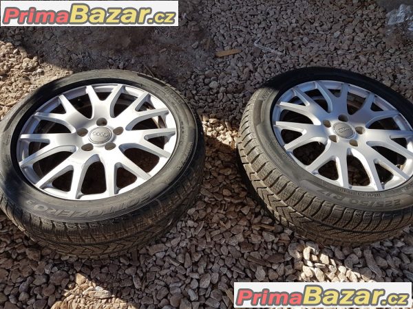 sada alu kola Audi se zánovníma pneu 8J0601025G 5x112 7jx17 et47