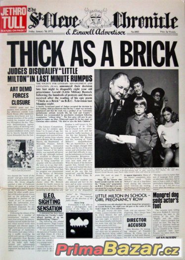 JETHRO TULL - THICK AS A BRICK 1972 1press NOVINY Originál