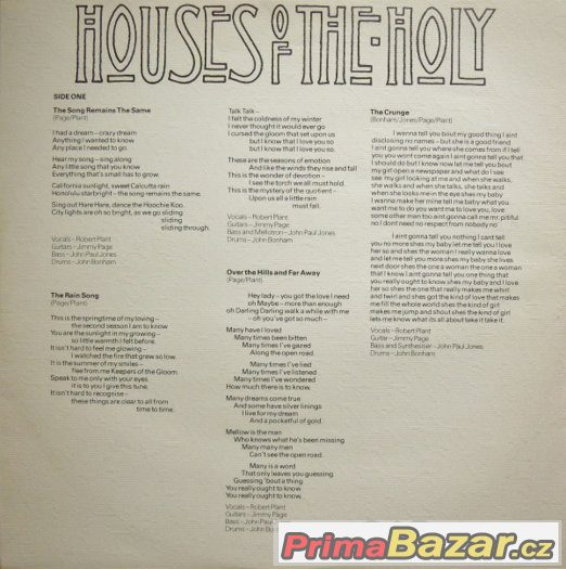 Led Zeppelin ‎– Houses Of The Holy 1973