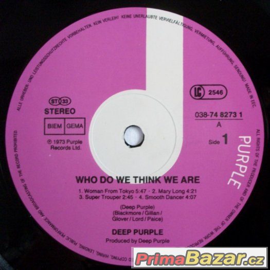 Deep Purple ‎– Who Do We Think We Are